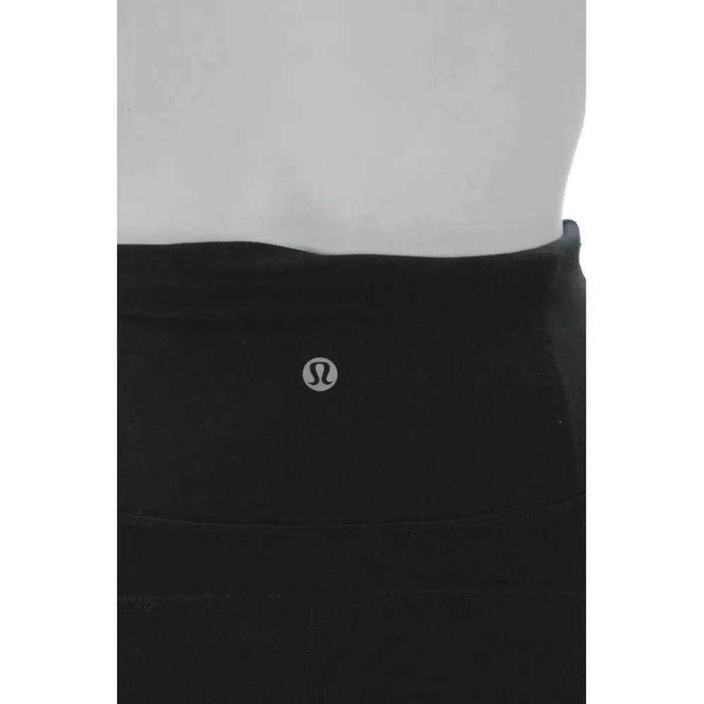 Lululemon Womens Ankle Leggings Black Nylon Athleisure Size 2_4